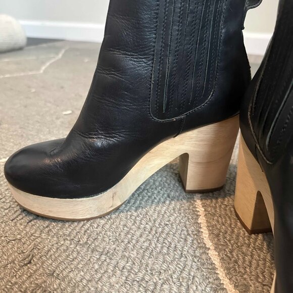 Madewell Marco Leather Platform Chelsea Boots size 6.5 - Picture 3 of 7